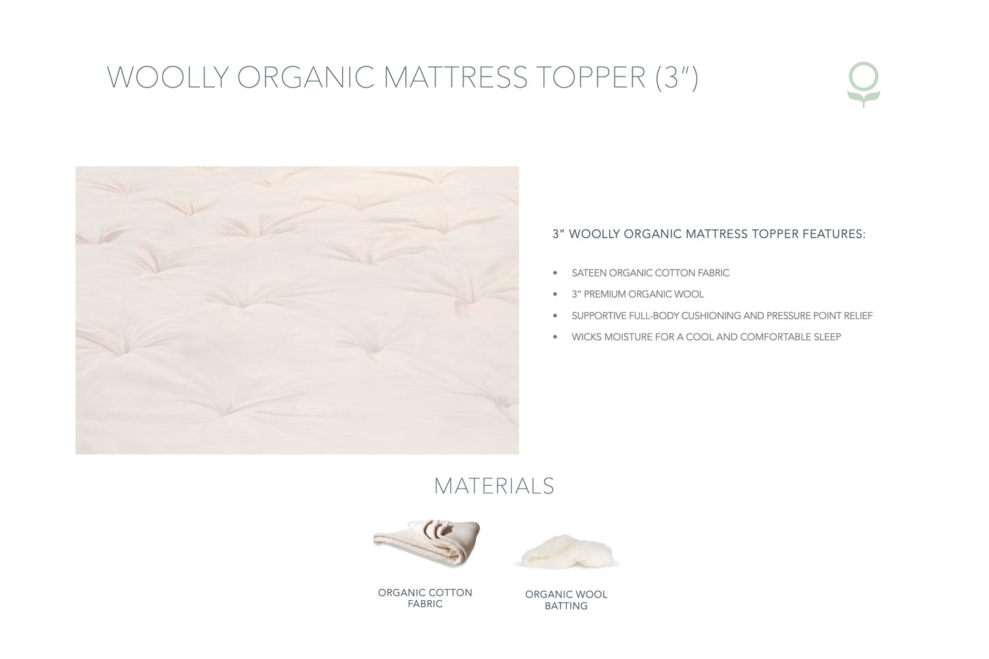 3" Wooly Mattress Topper
