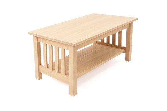 Amish coffee table in oak, Natural Oil finish