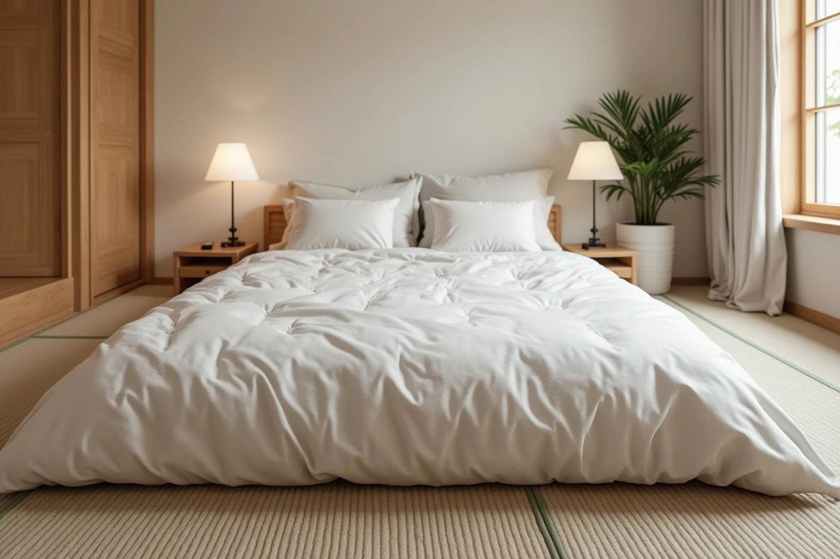 Floor bed on a tatami mat