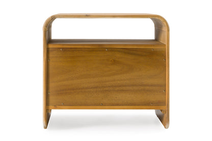 Dresden - Modern Natural Acacia 2-Drawer Nightstand