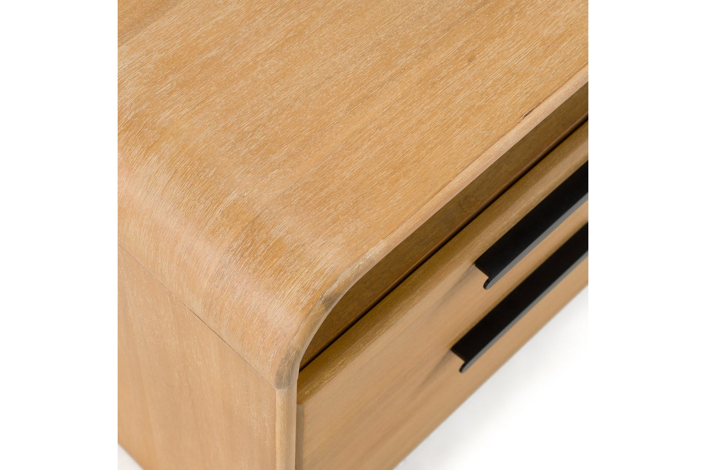 Dresden - Modern Natural Acacia 2-Drawer Nightstand
