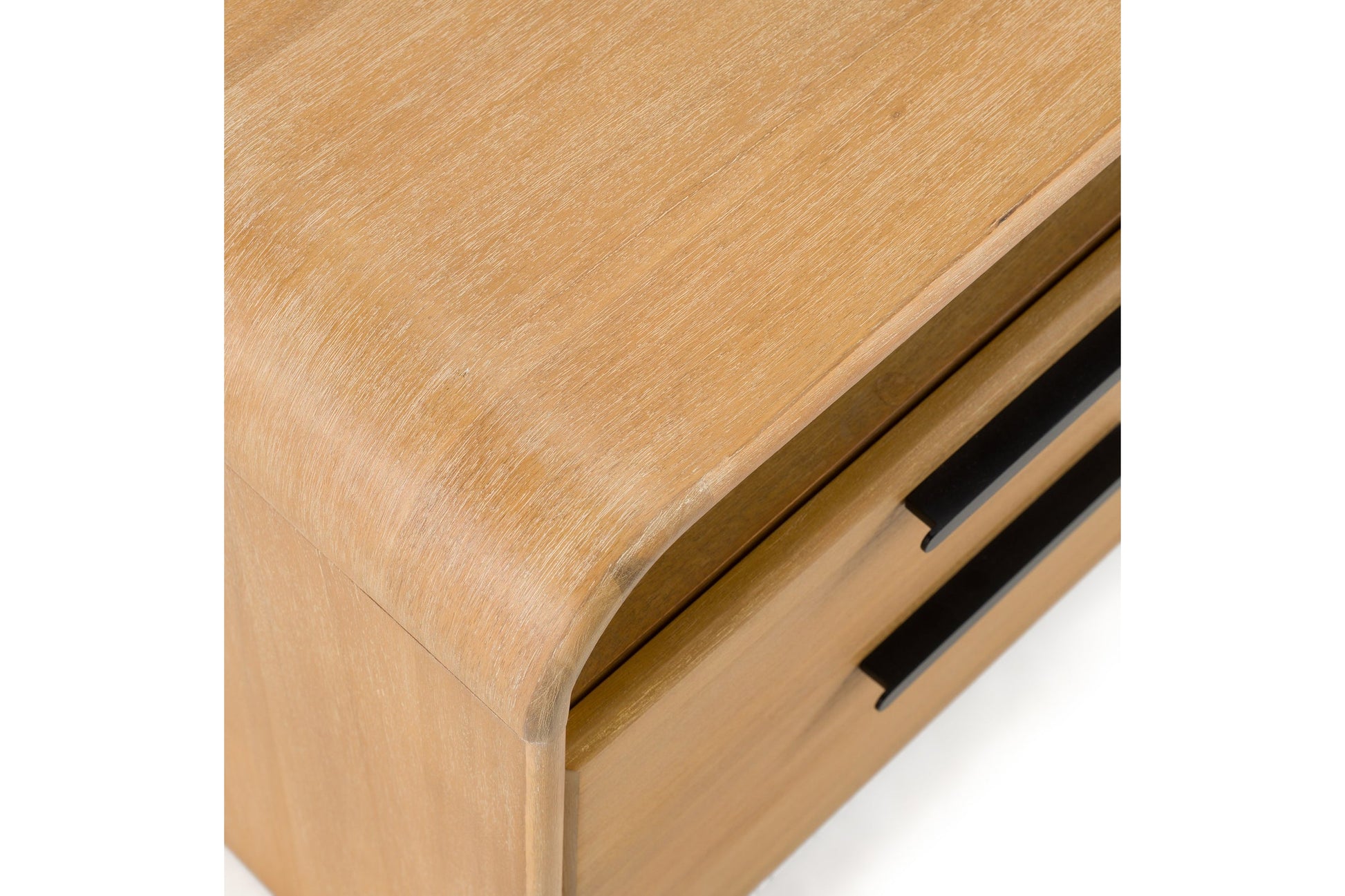 Dresden - Modern Natural Acacia 2-Drawer Nightstand