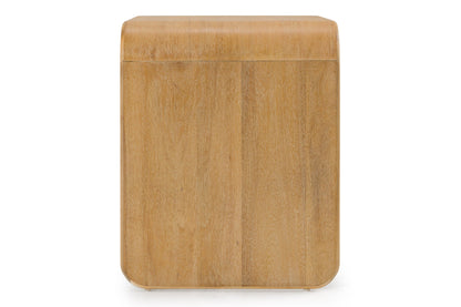 Dresden - Modern Natural Acacia 1-Drawer Nightstand
