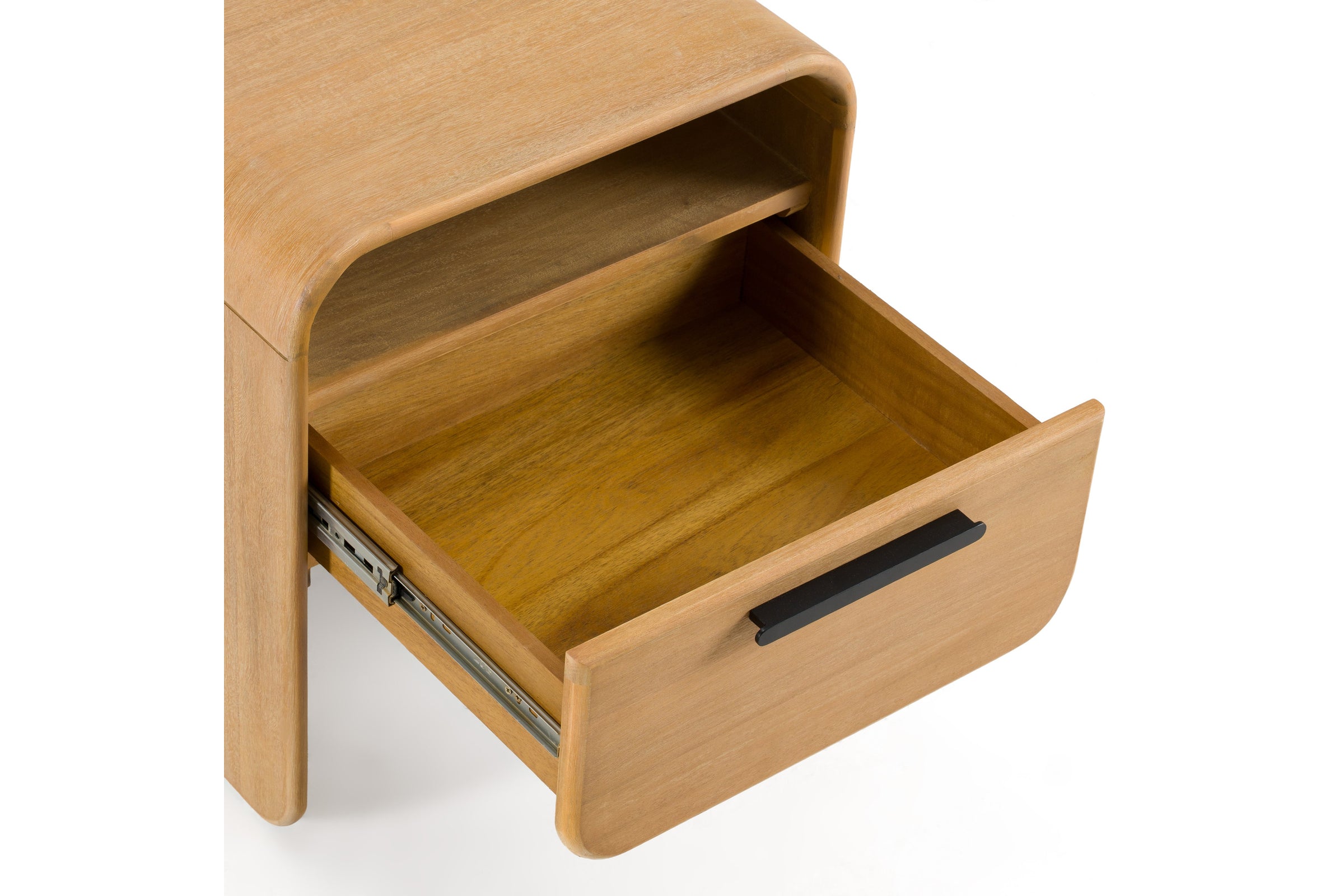 Dresden - Modern Natural Acacia 1-Drawer Nightstand – Comfort Pure