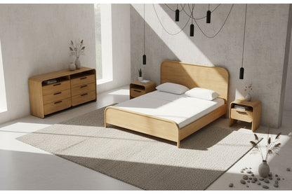 Dresden - Modern Natural Acacia 1-Drawer Nightstand