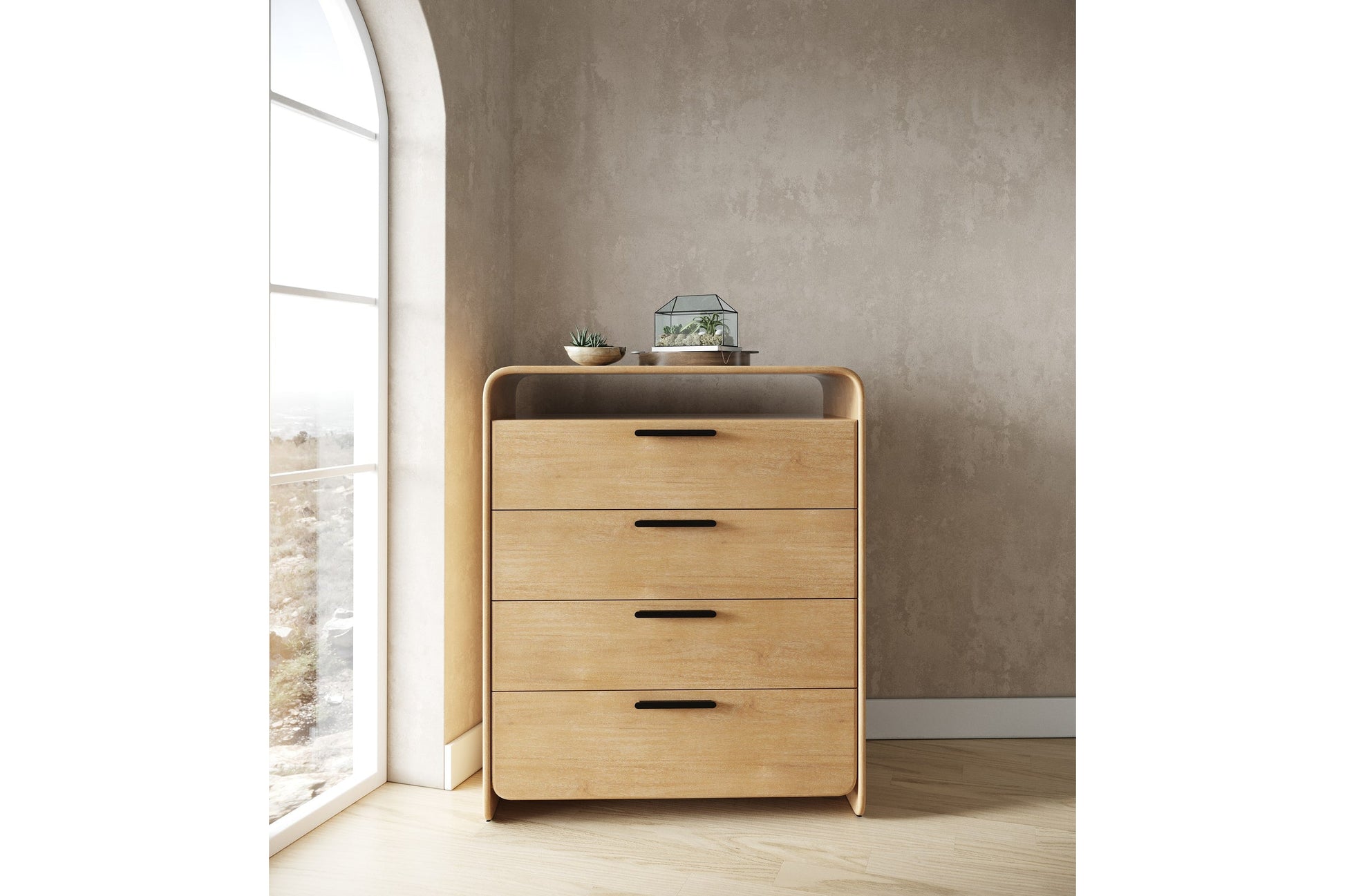 Dresden - Modern Natural Acacia Chest