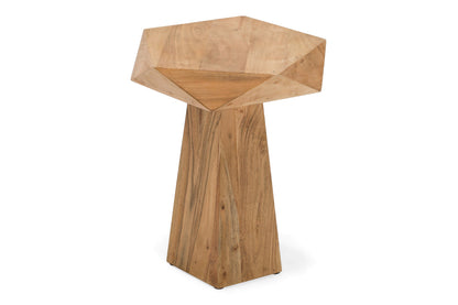 Duffy - Modern Acacia Pentagon End Table