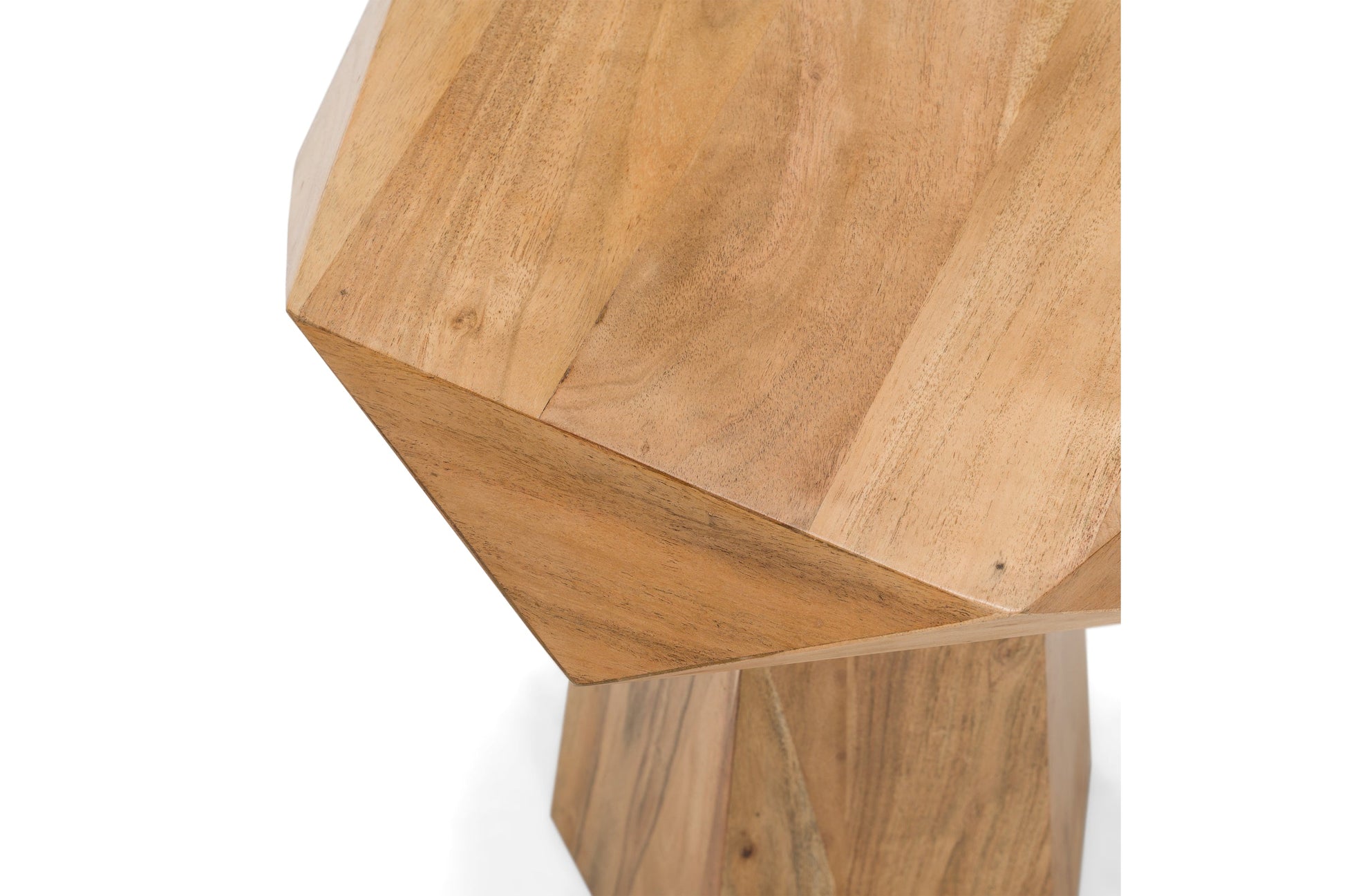 Duffy - Modern Acacia Pentagon End Table