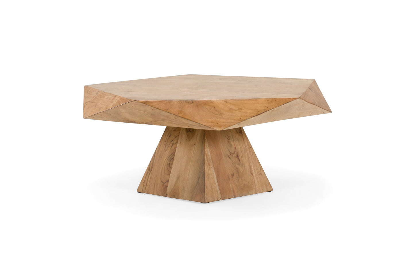 Duffy - Modern Acacia Pentagon Coffee Table