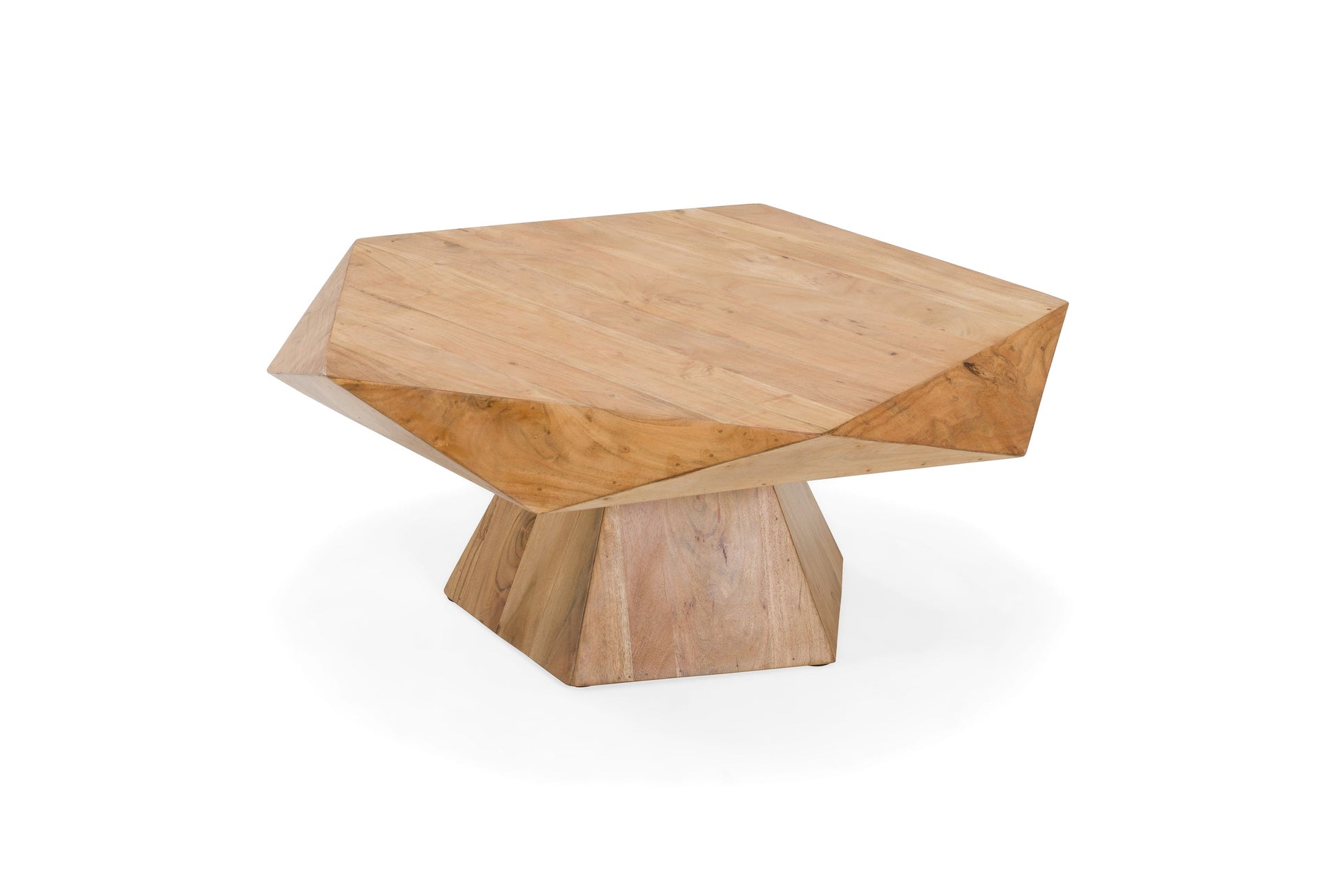 Duffy - Modern Acacia Pentagon Coffee Table
