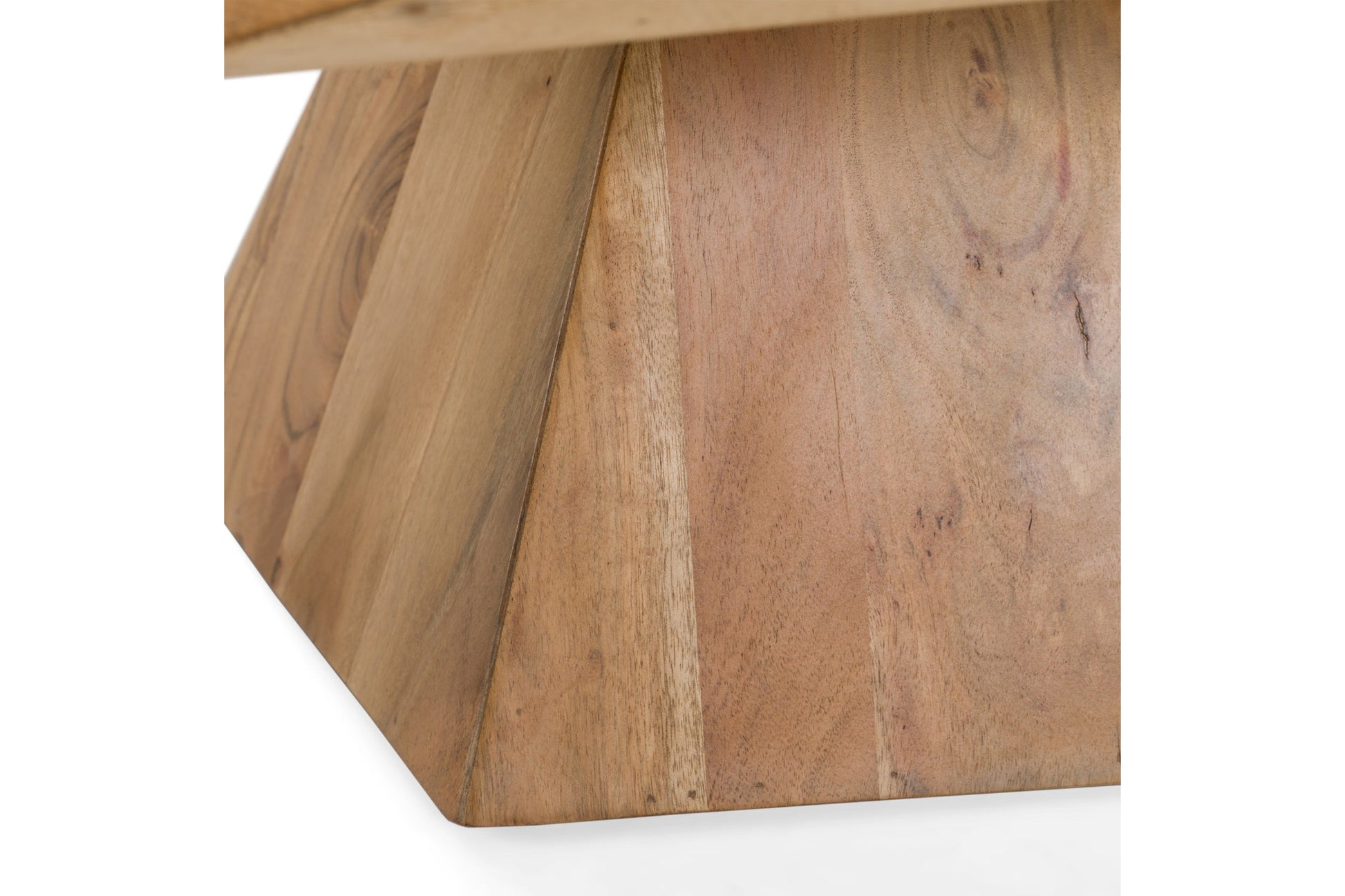 Duffy - Modern Acacia Pentagon Coffee Table