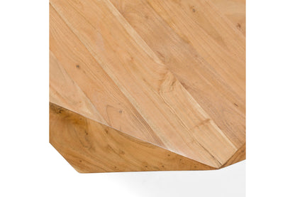 Duffy - Modern Acacia Pentagon Coffee Table