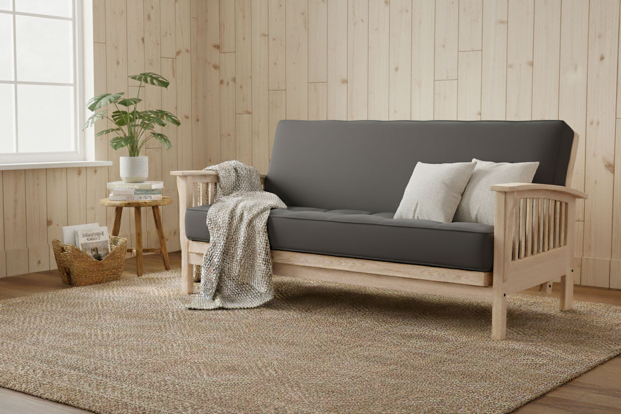 Classic Bent Arm Amish Futon Sofa Bed • Unfinished