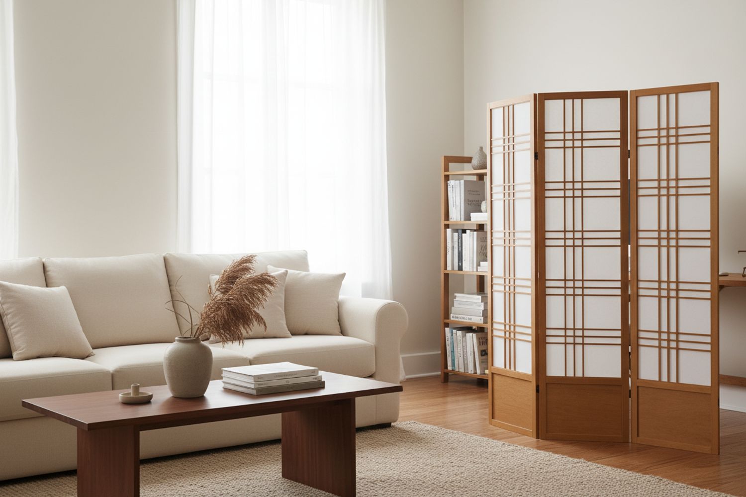 Traditional Shoji Screen • Natural Mahogany