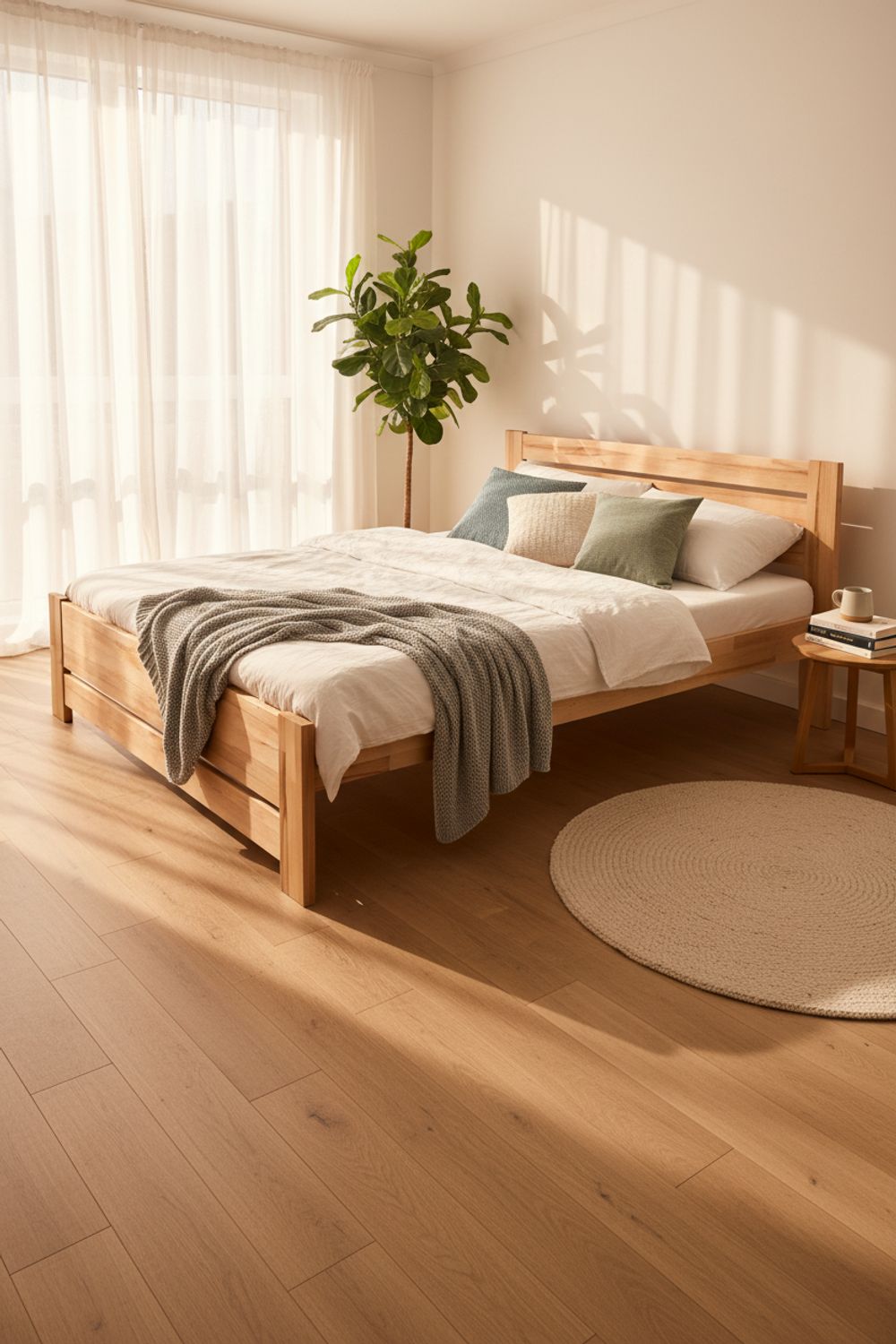 Columbus Natural Eco Platform Bed • Natural