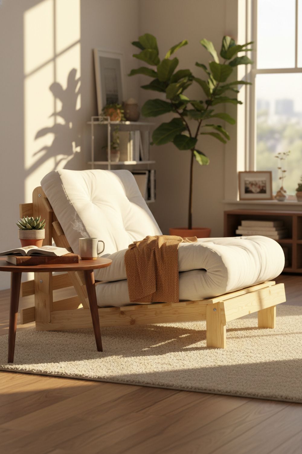 Sendai Tri-Fold Futon Sofa Bed • Twin