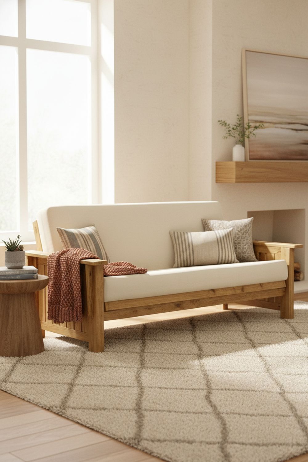 Libra Eco Futon Sofa Bed • Natural Oak
