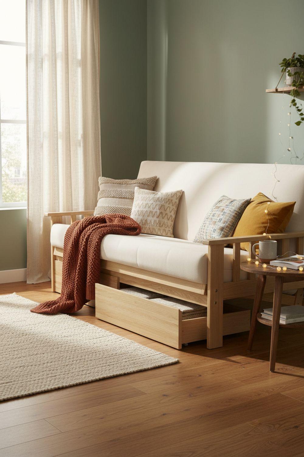 Taurus Eco Futon Sofa Bed • Natural