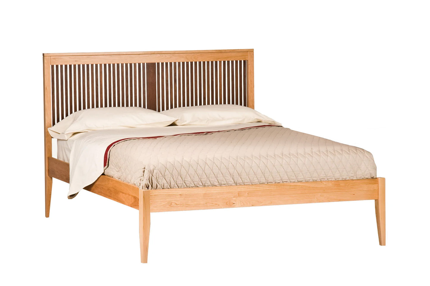 Heritage Platform Bed w/Walnut Spindles