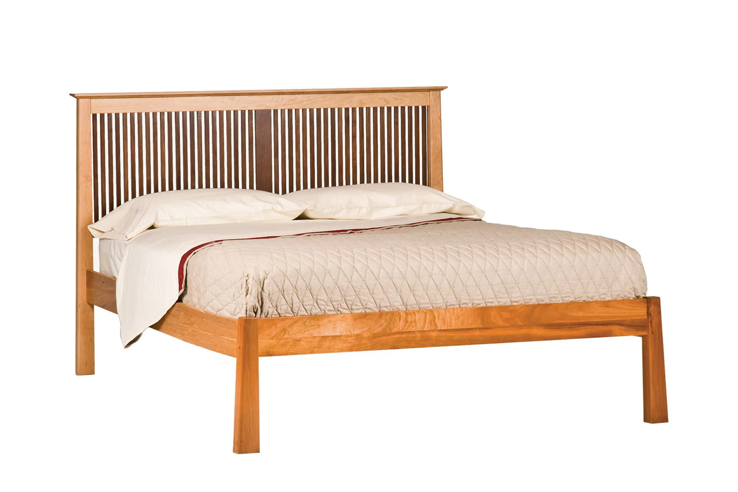 Heritage Platform Bed w/Walnut Spindles