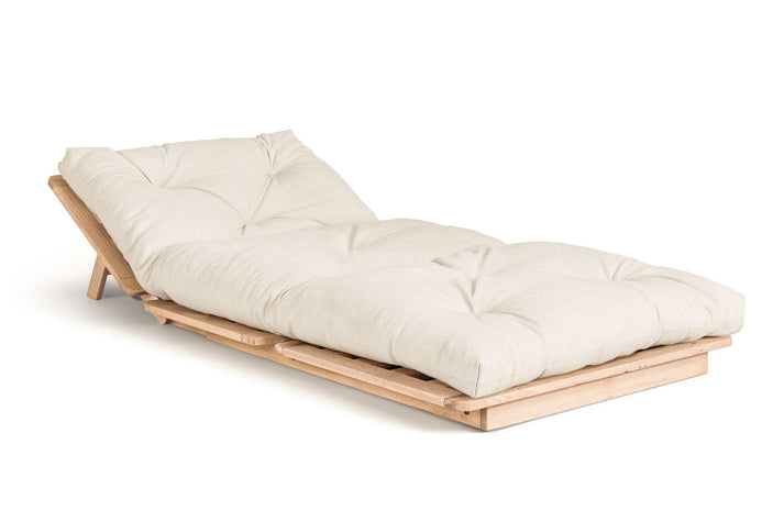 Hitachi Tri-Fold Futon Sofa Bed Frame - Solid Beech Wood Convertible ...