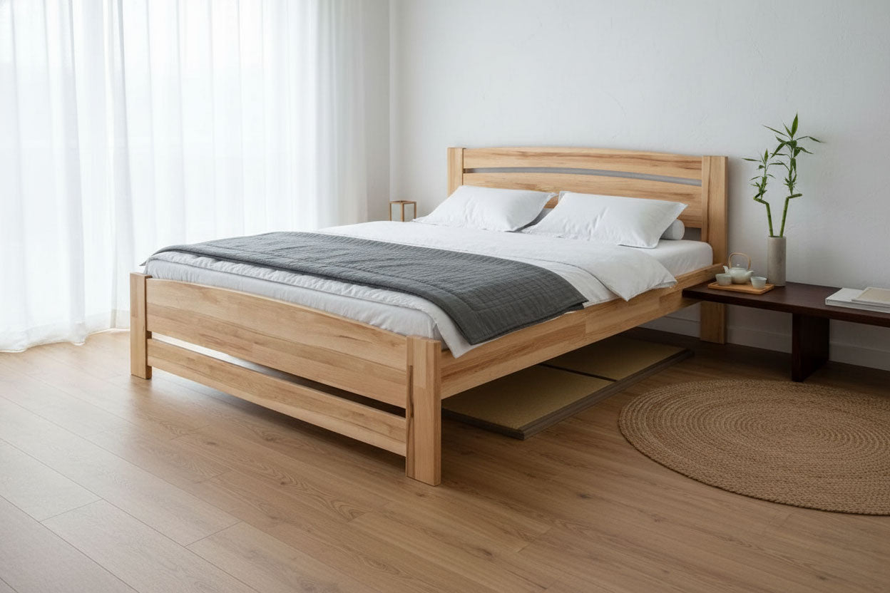 Sacramento Natural Eco Platform Bed • Natural