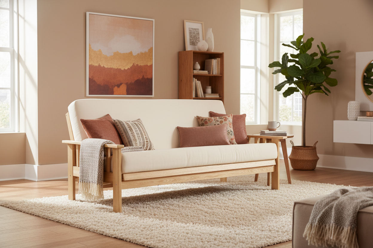 Taurus Eco Futon Sofa Bed • Natural