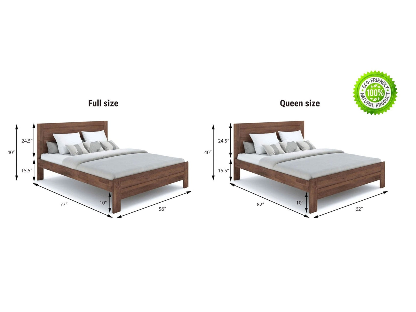 Lakewood Natural Chemical-Free Platform Bed - Comfort Pure