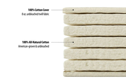 Natural All Cotton Japanese-Style Firm Futon Mattress