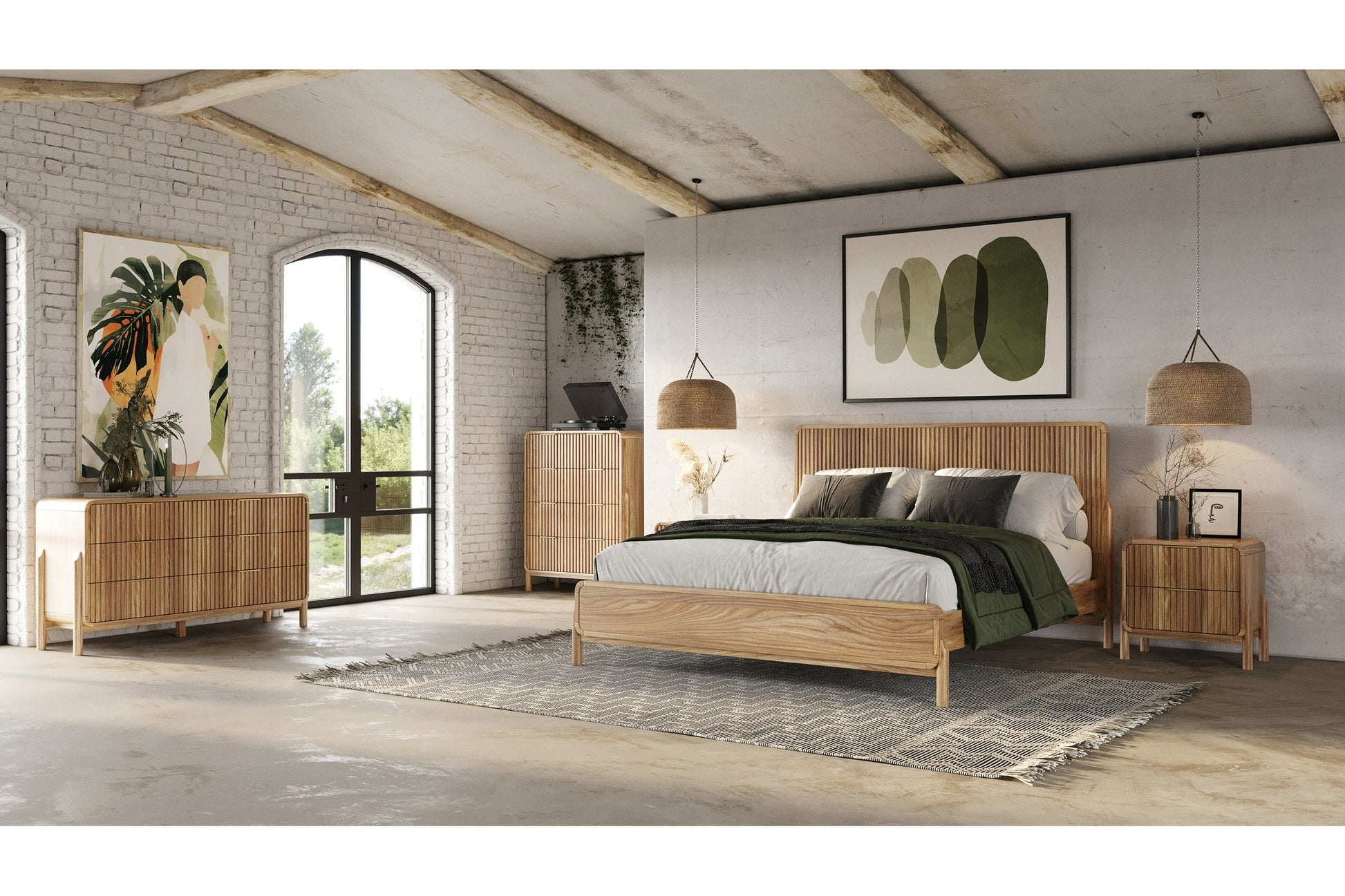 Mikala - Modern Natural Acacia Bed