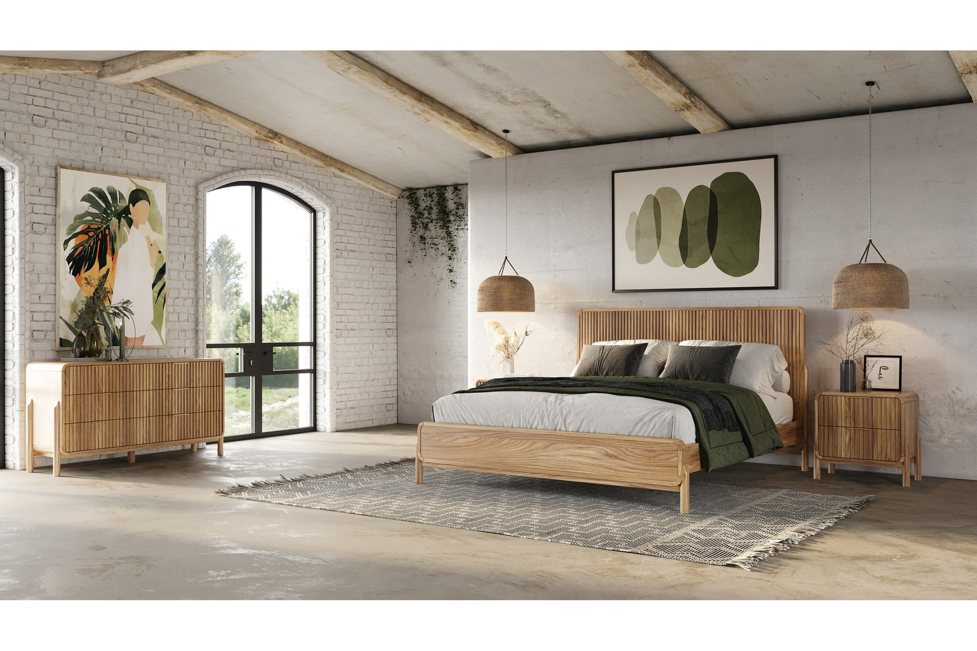 Mikala - Modern Natural Acacia Nightstand