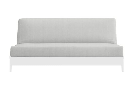 Natural 100% Cotton Fabric Futon Mattress Cover - Light Gray - Comfort Pure