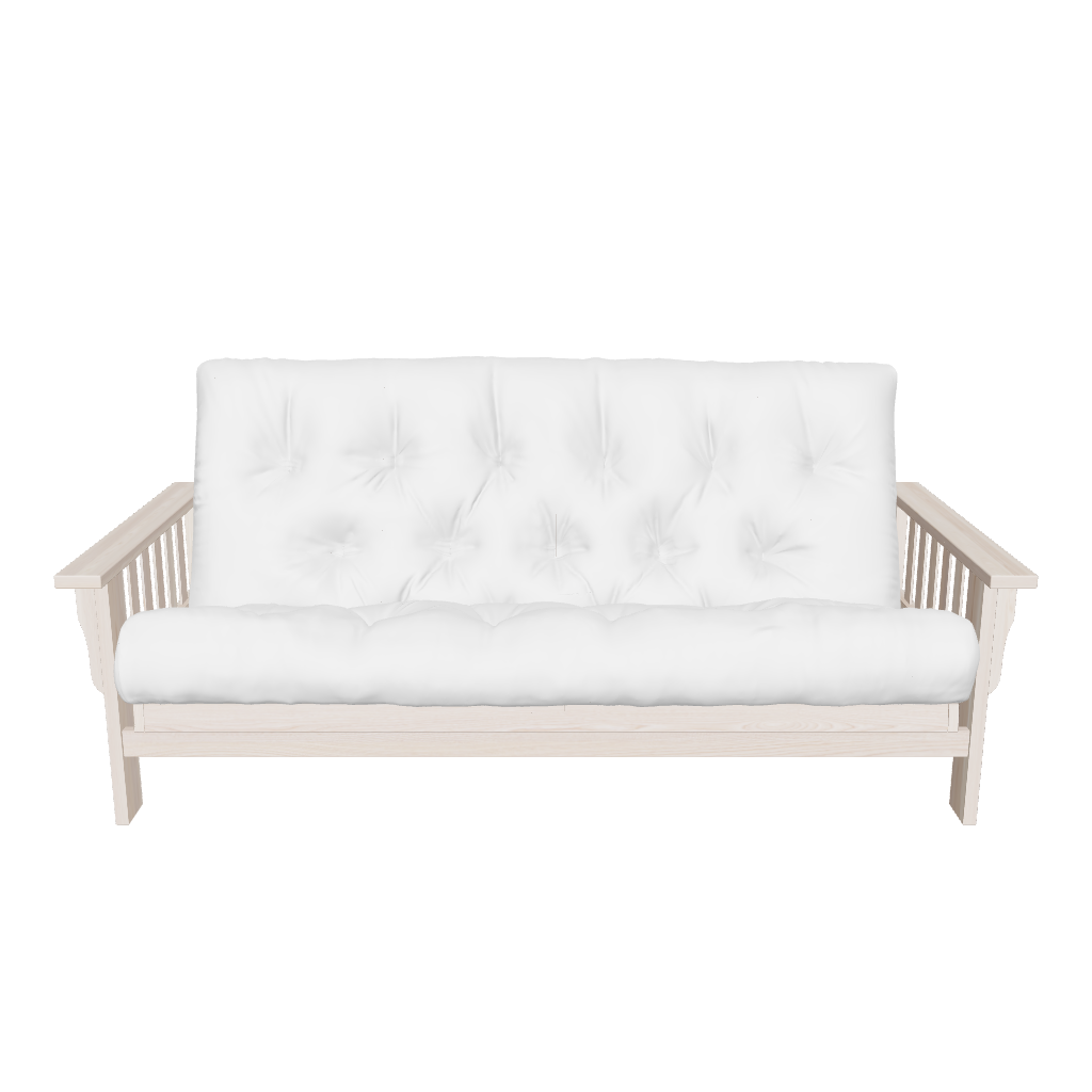 Flat Arm Mission Futon Sofa Bed Frame - Amish American Oak - Thumbnail 4