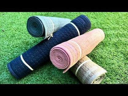 100% Natural Non-Slip Yoga Mat Set