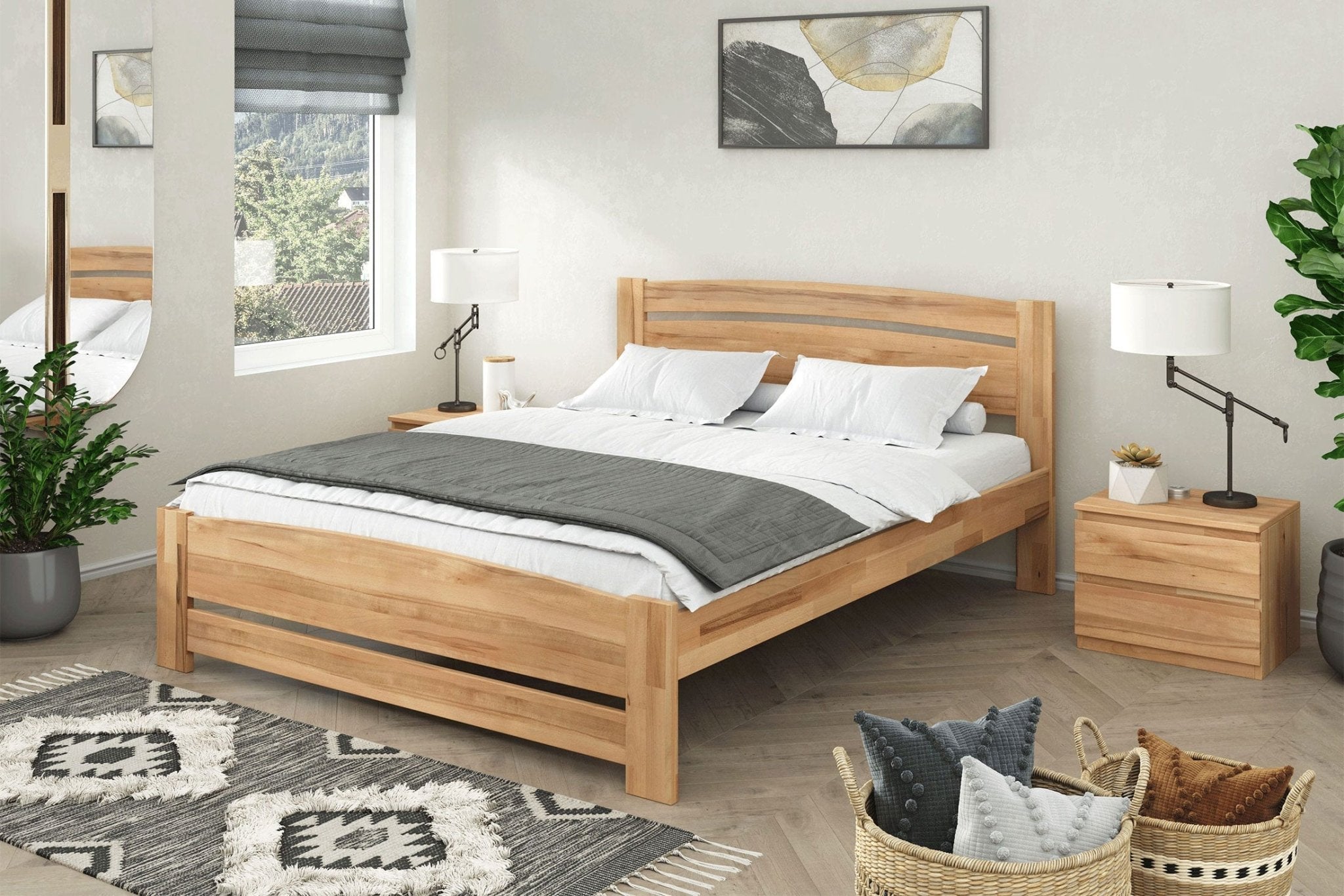 Sacramento Natural Eco Platform Bed • Natural
