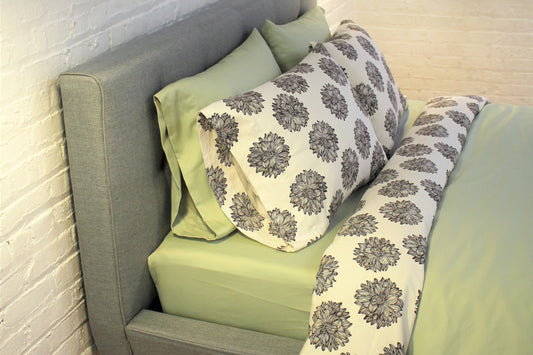 100% Organic Cotton Sateen Sheet Set (Patterns)