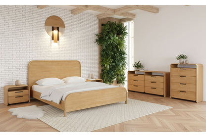 Dresden - Modern Natural Acacia Bed