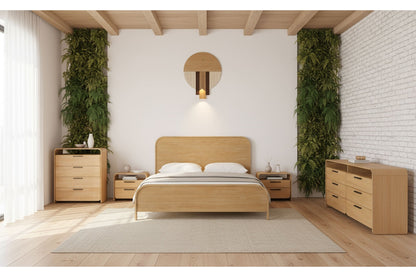 Dresden - Modern Natural Acacia Bed